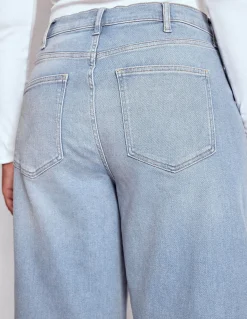 Boden Jeans|Pantalons-Jean large taille haute Blanc/Cerf