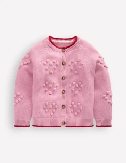 Boden Pulls & Gilets-Joli cardigan à pompons Rose formica