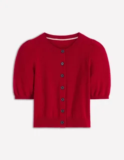 Boden Cachemire|Tenues De Travail-Joli cardigan court Rouge cendre