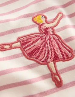 Boden Tops & T-Shirts-Joli T-shirt à volants Ballerines rayé rose