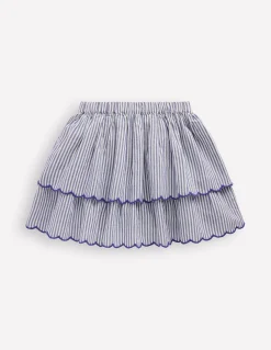 Boden Jupes & Jupes-Shorts|Ensembles Assortis-Jupe à détails Bleu et Ivoire à Rayures