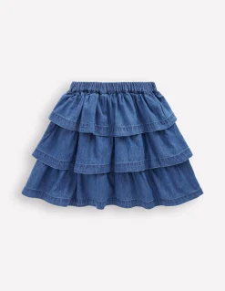 Boden Jupes & Jupes-Shorts-Jupe à volants Denim vintage moyen