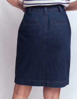 Boden Jupes-Jupe droite en jean Indigo