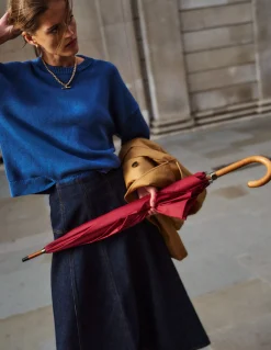 Boden Tenues De Travail|Jupes-Jupe en jean à empiècements Indigo