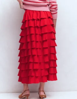 Boden Jupes-Jupe longue à volants Salsa