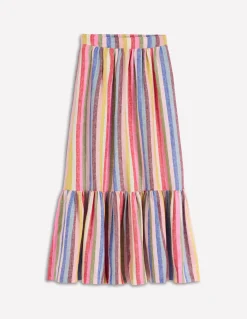 Boden Jupes-Jupe longue Abigail en lin À Rayures Multicolores