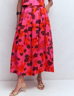Boden Jupes|Ensembles Assortis-Jupe longue Verity Multi, motif Elaborate Blossom