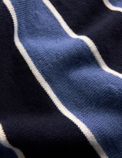 Boden Tenues De Travail|Jupes-Jupe midi Liz en maille Rayé bleu marine authentique