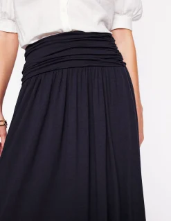 Boden Jupes-Jupe Rosaline en jersey Bleu Marine, Petits Pois