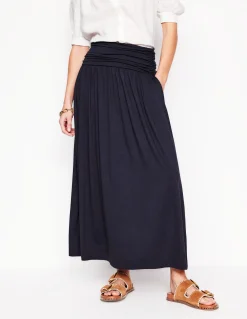 Boden Jupes-Jupe Rosaline en jersey Bleu Marine, Petits Pois