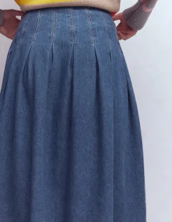 Boden Jupes-Jupe Valentina en jean Vintage moyen