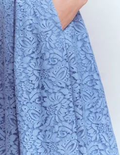 Boden Jupes|Ensembles Assortis-Jupe Verity en dentelle Bleu barbeau