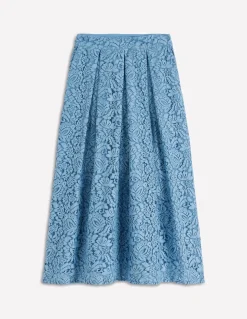 Boden Jupes|Ensembles Assortis-Jupe Verity en dentelle Bleu barbeau