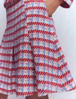 Boden Jupes|Ensembles Assortis-Jupe virevoltante texturée Texturé rose