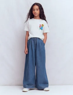 Boden Pantalons-Jupe-culotte plissée Vintage moyen