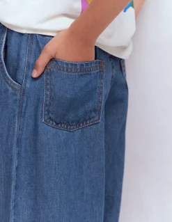 Boden Pantalons-Jupe-culotte plissée Vintage moyen