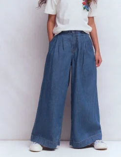 Boden Pantalons-Jupe-culotte plissée Vintage moyen