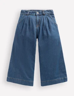 Boden Pantalons-Jupe-culotte plissée Vintage moyen