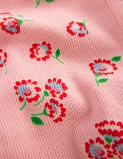 Boden Leggings|Pantalons-Legging côtelé Pâquerette rose craie