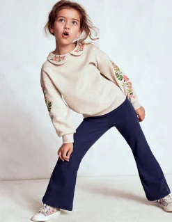 Boden Leggings|Pantalons-Legging côtelé évasé Bleu marine universitaire