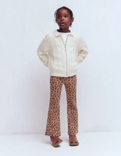 Boden Leggings|Pantalons-Legging côtelé évasé Cœurs folk rouge rockabilly