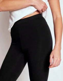 Boden Pantalons-Legging taille haute en jersey Noir