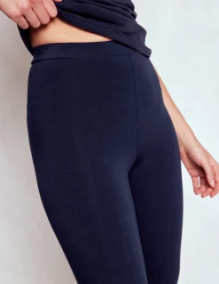 Boden Pantalons-Legging taille haute en jersey Bleu marine