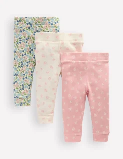 Boden Pantalons & Leggings|Ensembles Assortis-3 leggings en pointelle Motif petites fleurs multi