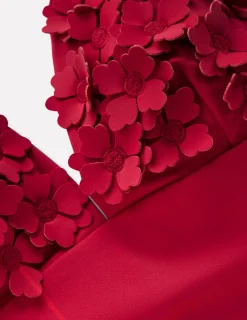 Boden Maillots De Bain-Maillot de bain à appliqués fleurs Rouge Mérida, appliqué