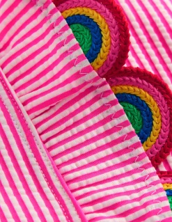 Boden Maillots & Tenues De Plage-Maillot de bain à détails 3D Arc-en-ciel rayé style coutil