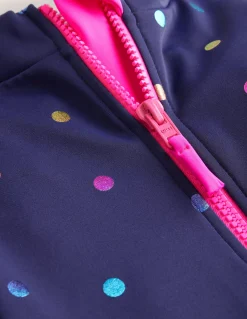 Boden Maillots & Tenues De Plage-Maillot de bain à manches longues Pois confettis arc-en-ciel bleu marine