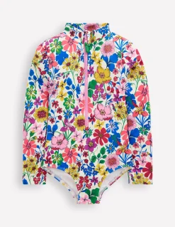 Boden Maillots & Tenues De Plage-Maillot de bain à manches longues Motif floral arc-en-ciel multi