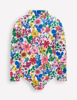 Boden Maillots & Tenues De Plage-Maillot de bain à manches longues Motif floral arc-en-ciel multi