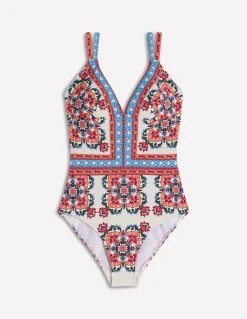 Boden Maillots De Bain-Maillot de bain Arles Rose, motif Ornamental Trellis