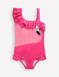 Boden Maillots & Tenues De Plage-Maillot de bain asymétrique à appliqué Flamant rose sorbet