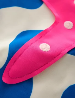 Boden Maillots & Tenues De Plage-Maillot de bain asymétrique à appliqué Étoiles de mer vague bleu martin-pêcheur