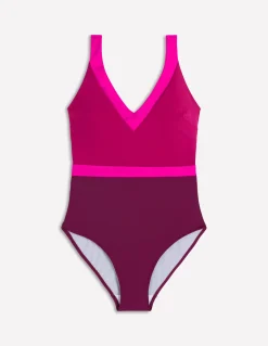 Boden Maillots De Bain-Maillot de bain Campania croisé dans le dos Colourblock aronia