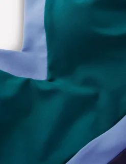 Boden Maillots De Bain-Maillot de bain Campania croisé dans le dos Colourblock vert pacifique