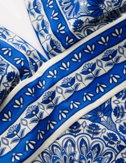 Boden Maillots De Bain-Maillot de bain col V Porto Bleu, motif Elaborate Terrace