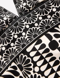 Boden Maillots De Bain-Maillot de bain col V Porto Noir, motif Geo Stamp