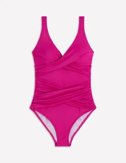 Boden Maillots De Bain-Maillot de bain croisé Fuschia vif