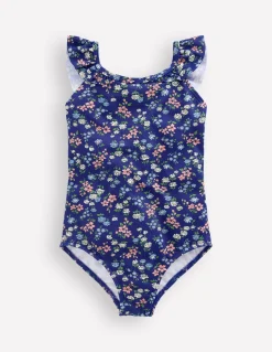Boden Maillots & Tenues De Plage-Maillot de bain Hallie à bretelles volantées Motif Meadow Floral bleu saphir