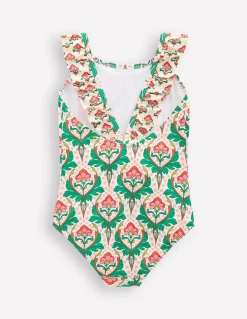 Boden Maillots & Tenues De Plage-Maillot de bain Hallie à bretelles volantées Motif floral xylographique multi