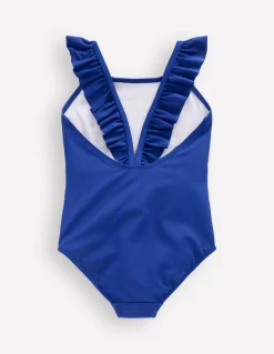 Boden Maillots & Tenues De Plage-Maillot de bain Hallie à bretelles volantées Licorne bleu saphir