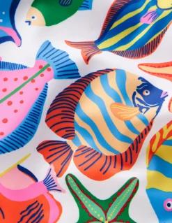Boden Maillots & Tenues De Plage-Maillot de bain imprimé croisé dans le dos Poissons multi