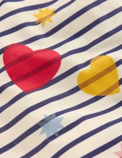 Boden Maillots & Tenues De Plage-Maillot de bain imprimé croisé dans le dos Rayé céleste multi
