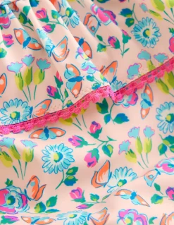 Boden Maillots & Tenues De Plage-Maillot de bain Lila asymétrique Motif floral papillon rose craie