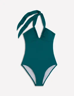 Boden Maillots De Bain-Maillot de bain Minori dos-nu à nœud Vert pacifique