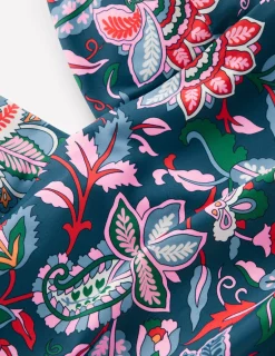 Boden Maillots De Bain-Maillot de bain Mykonos à encolure en V profonde Bleu foncé, motif Botanical Trail