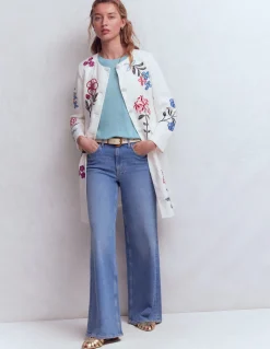 Boden Ensembles Assortis|Manteaux & Vestes-Manteau long brodé Brodé ivoire